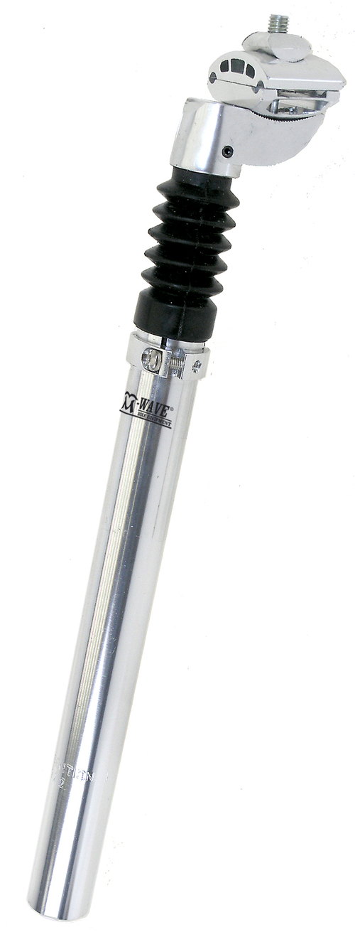 Подседельный штырь с амортизатором 27,2х300мм алюминий ход 40мм регулир. (50) серебро M-WAVE