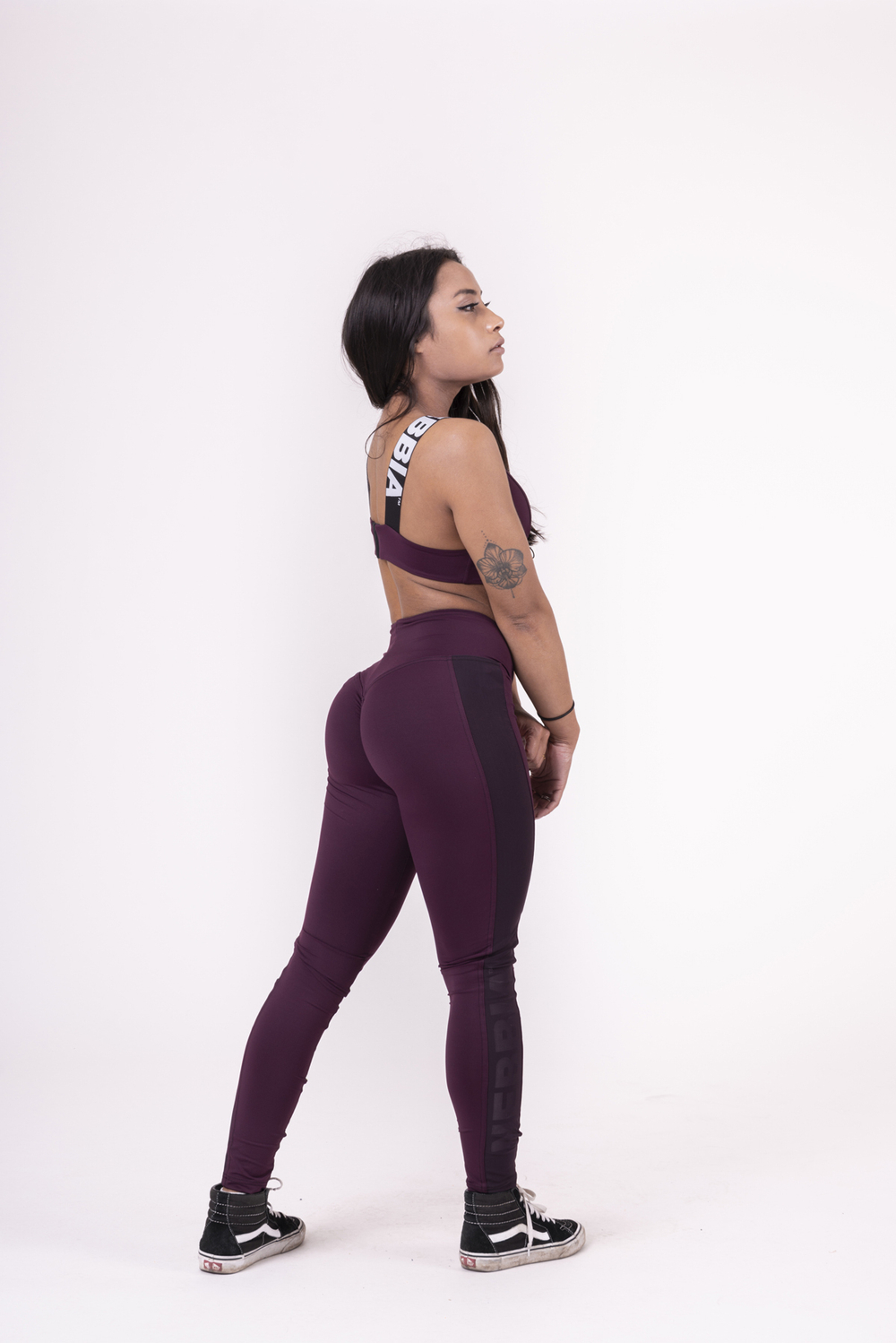 ЛОСИНЫ NEBBIA FLASH-MESH LEGGINGS 663 BURGUNDY