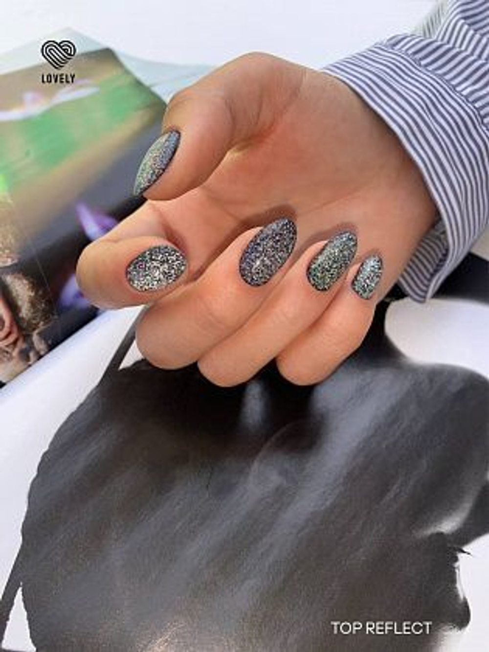 Топ без липкого слоя со светоотражающими частицами "Reflect" Lovely, 7 ml