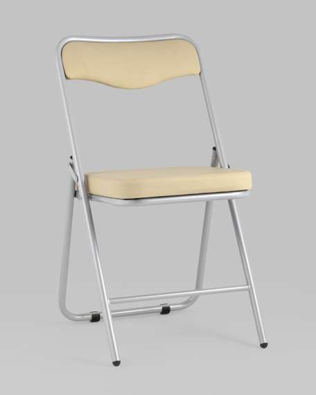 складной Джонни экокожа кремовый каркас металлик