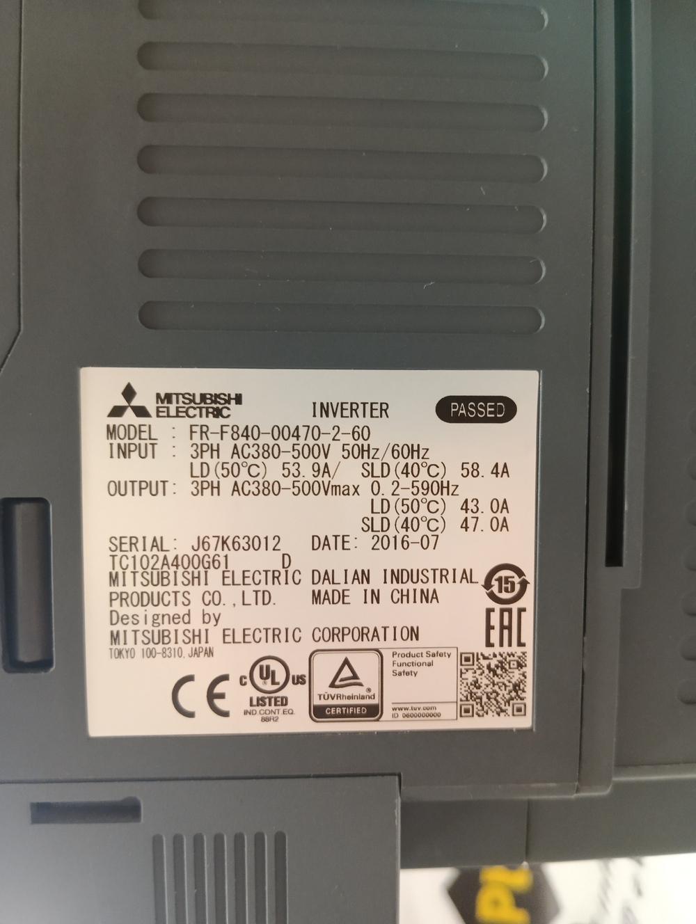 Mitsubishi FR-E840-00470-02-60* б/у