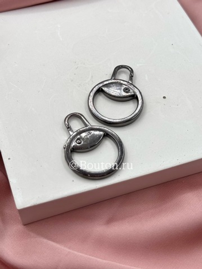 Пуллер-карабин металлический черный (графит)