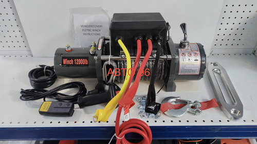 12V - 12000 Lbs (Кевлар) / Лебедка 12000Lbs (кевлар, 12 вольт) автомобильная, Electric Winch 12V / 12000Lbs (кевлар, радиопульт) (Вес: 26 кг) Оптом