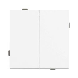 Механизм выключателя двухклавишный проходной SWT-TENDO-MKP2-PL-WH (230V, 10A) (Arlight, Белый) 054066