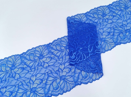 Эластичное кружево, ОПТ, 18 см, ярко-синее, (Арт: EK-2529), м