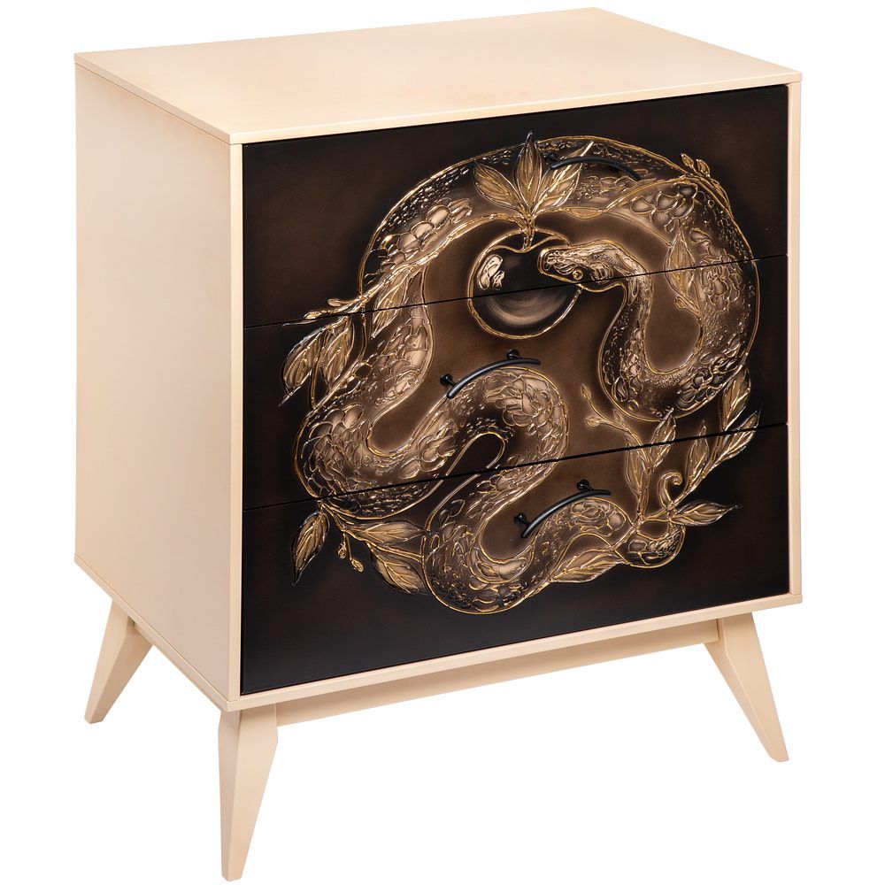 Комод Яблоко Евы с 3 ящиками Айвори