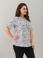 Блузка БЛ-122/белый-зебра