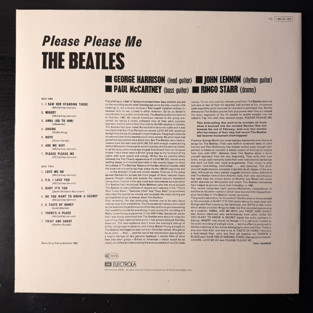 The Beatles ‎– Please Please Me (Германия 1977г.)