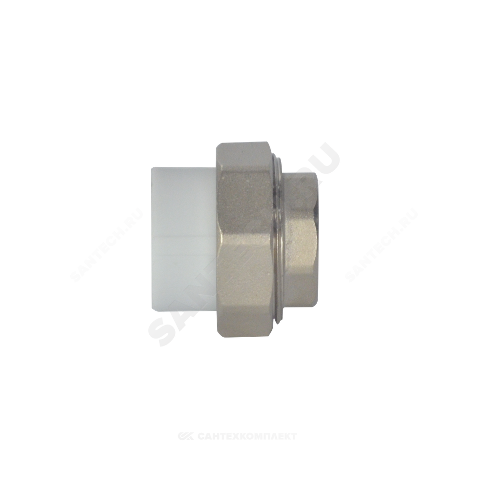 Муфта PP-R комбинированная разъемная белая Дн 25х3/4" ВР VALFEX 10155020