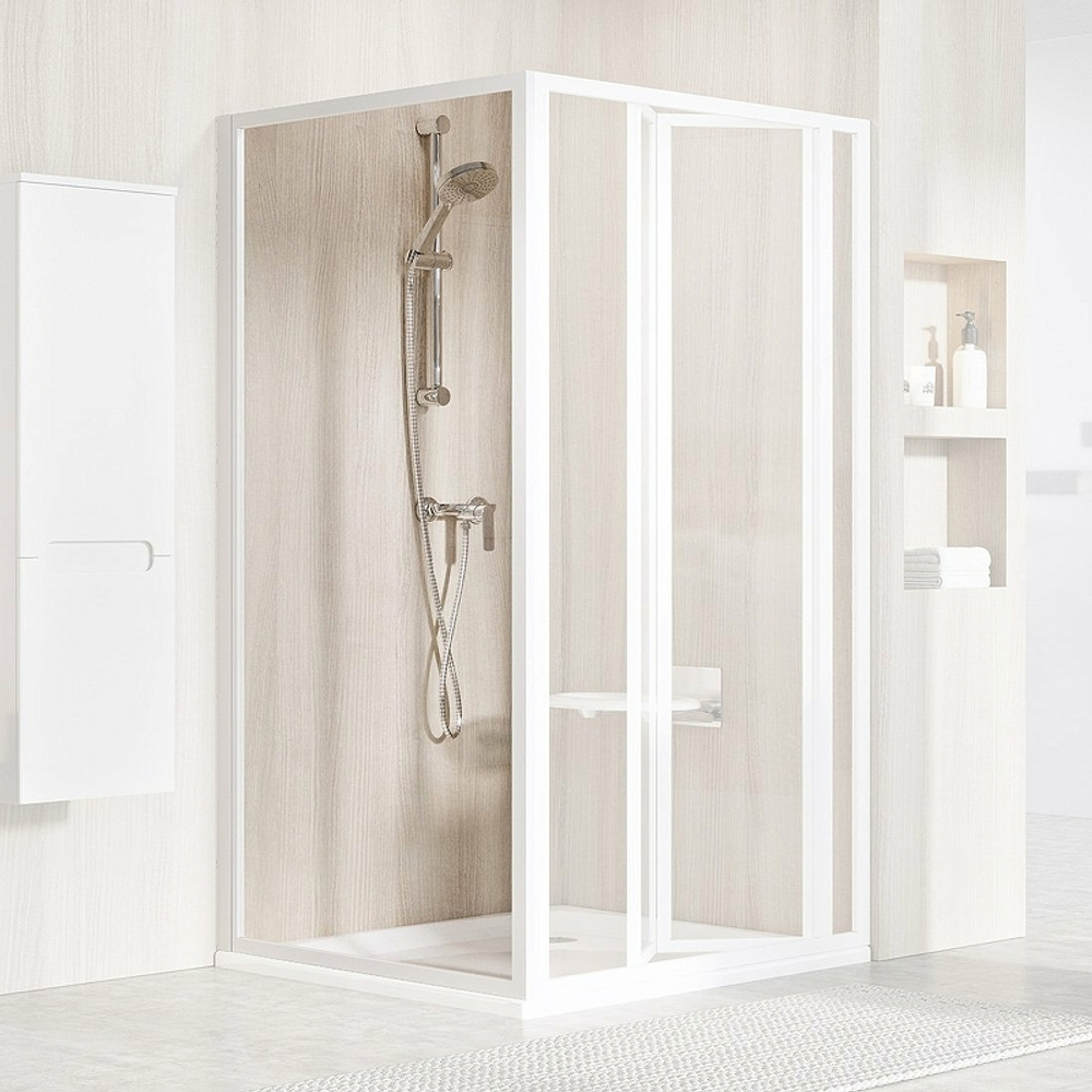 Душевая стенка Ravak Supernova PSS-80 940401O2Z1 профиль Белый стекло Transparent