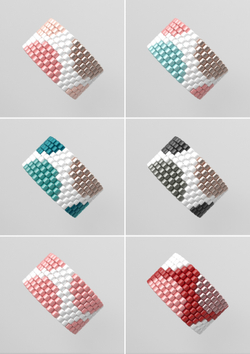 Схема кольца из бисера, узор PEYOTE, мозаичное плетение, четный счет, узор пейот из Miyuki Delica 11/0, файл PDF, RING_241