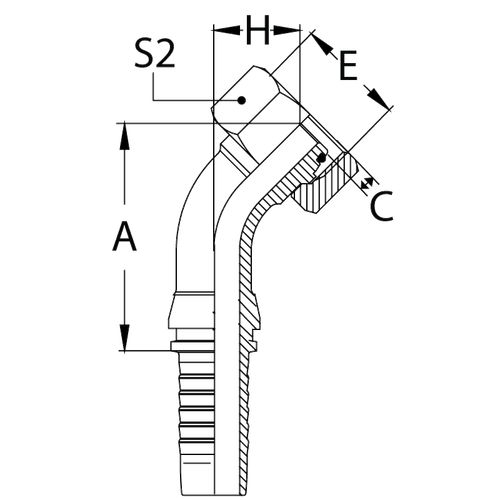 Фитинг DN 25 DKO-S (Г) 42x2 30 (45)