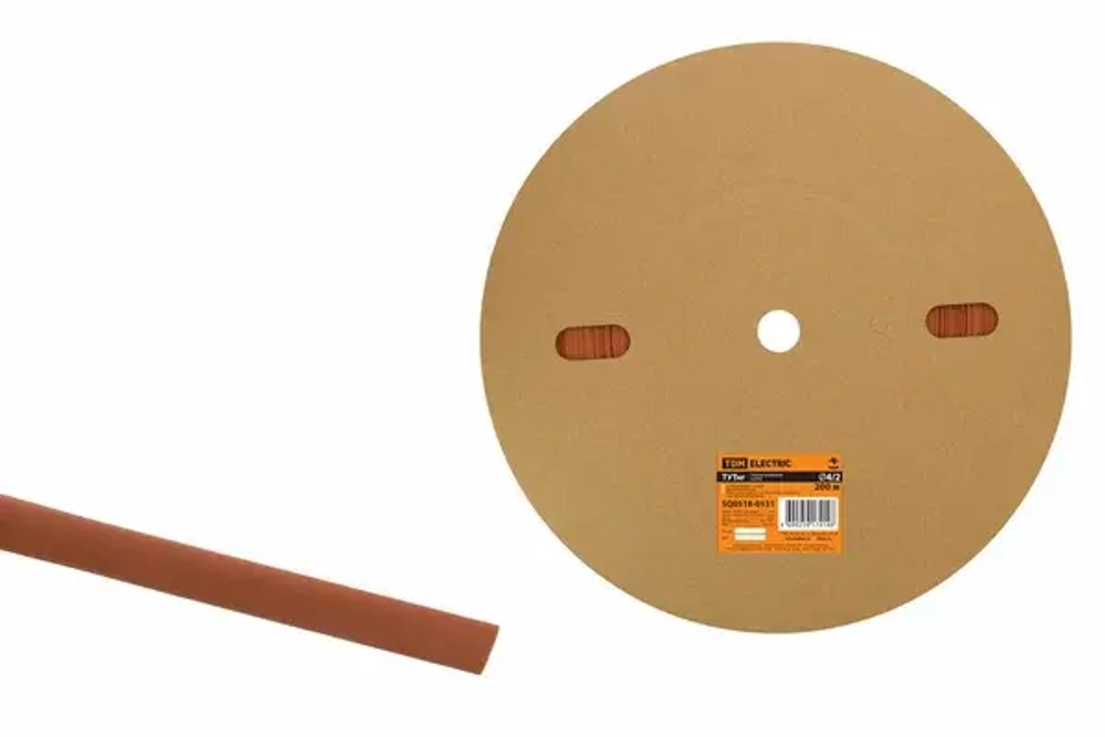 Трубка ТУТнг 4/2 красная (200 м/ролл) TDM SQ0518-0131