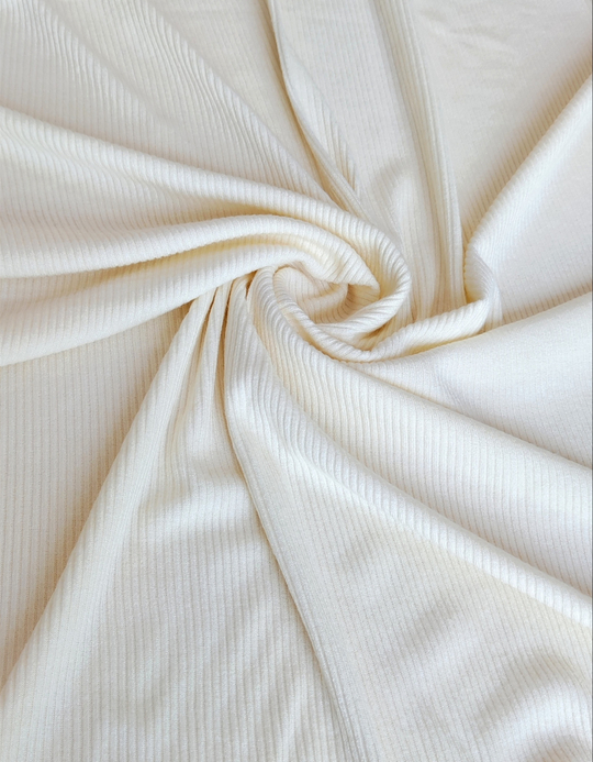 Трикотаж лапша, кремовый, вискоза SOFI