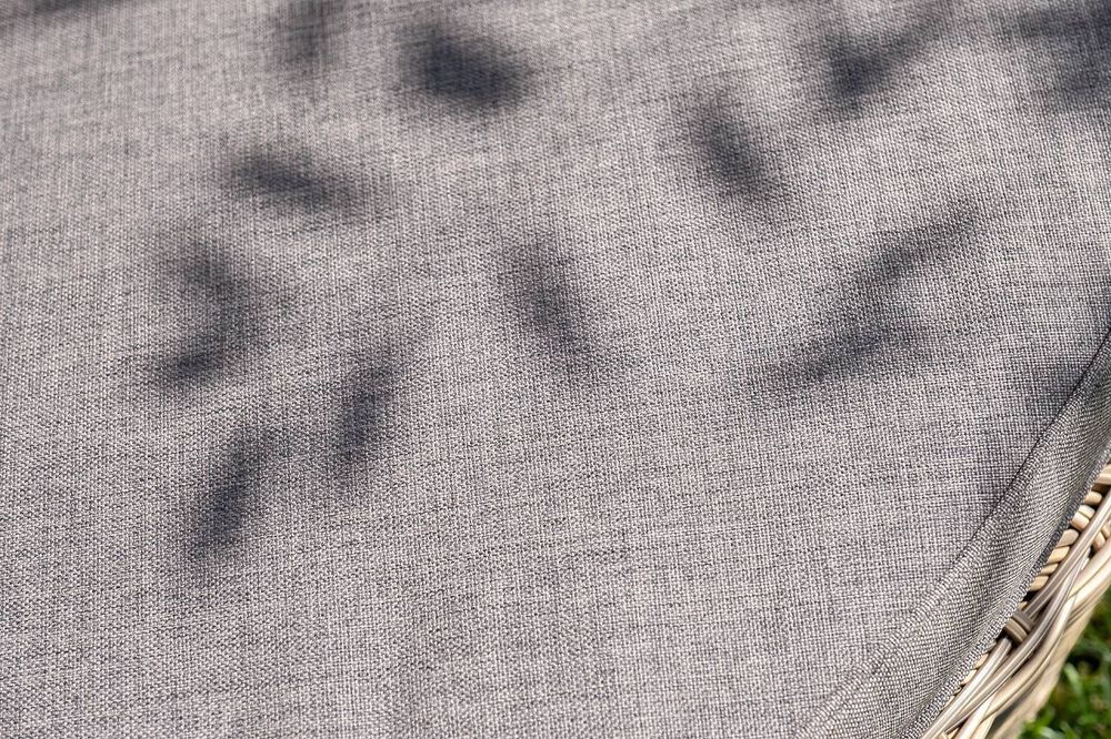 "Стильяно" плетеная кровать круглая, цвет соломенный