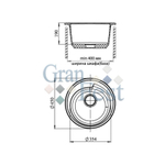 Кухонная мойка GranFest РОНДО GF R 450 Схема