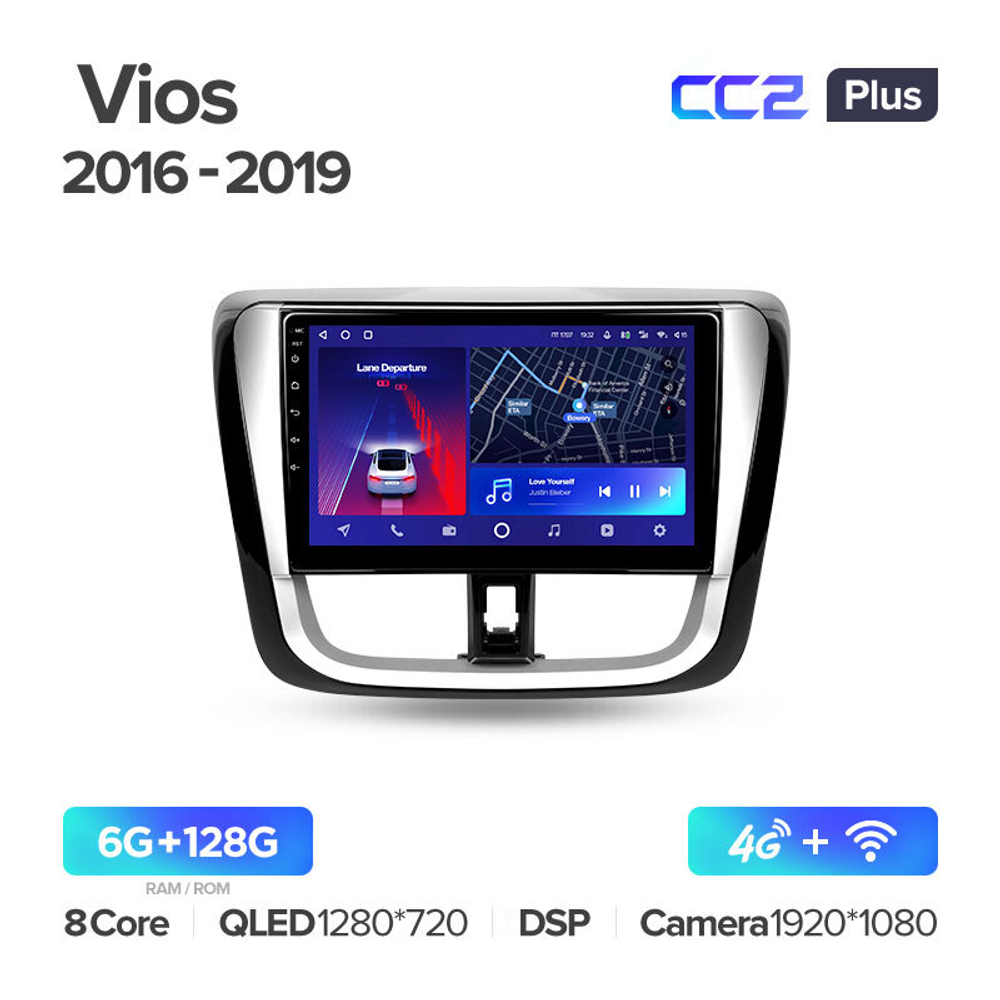 Teyes CC2 Plus 10.2" для Toyota Vios, Yaris L 2016-2019