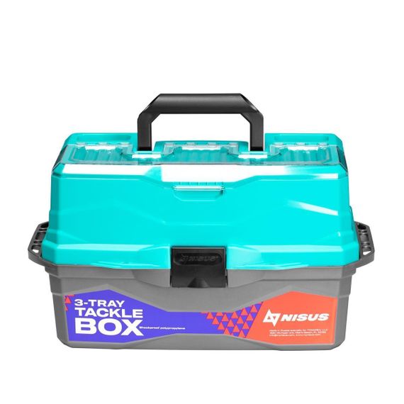 Ящик для снастей NISUS Tackle Box трехполочный бирюзовый (N-TB-3-Т)
