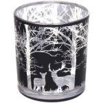 Подсвечник «Зимний лес» 7*7,8 см, Черный