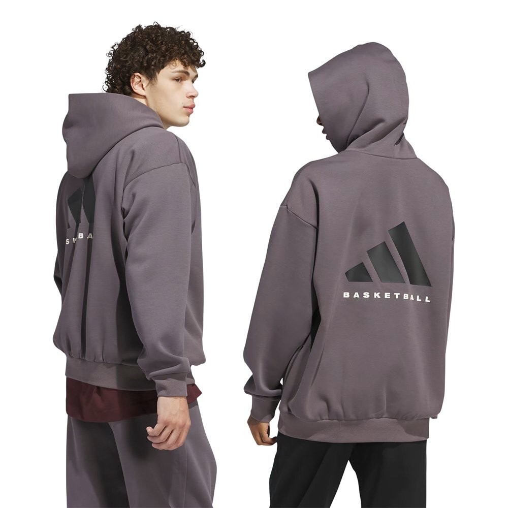 Баскетбольная толстовка adidas Basketball Fleece Sweatshirt Gray