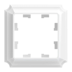 ATLASDESIGN ANTIQUE 1-постовая РАМКА, БЕЛЫЙ
