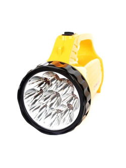 Фонарь аккумуляторный LED3819CSM 9LED + 12SMD 2 режима аккум. SLA 220В желт. Ultraflash 12102/12860