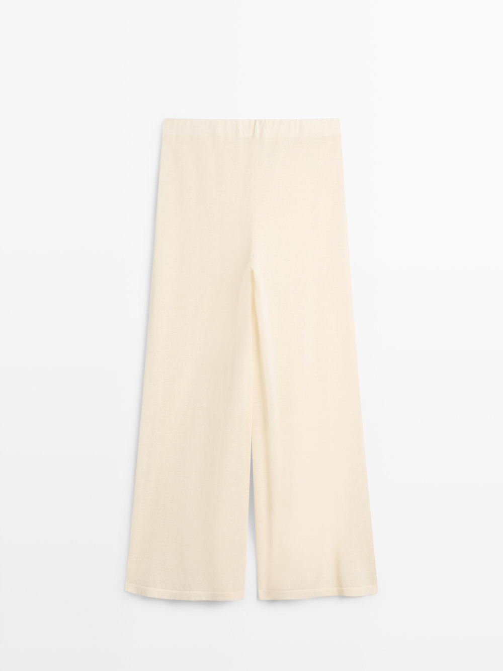 Massimo Dutti Широкие струящиеся брюки, ванильный