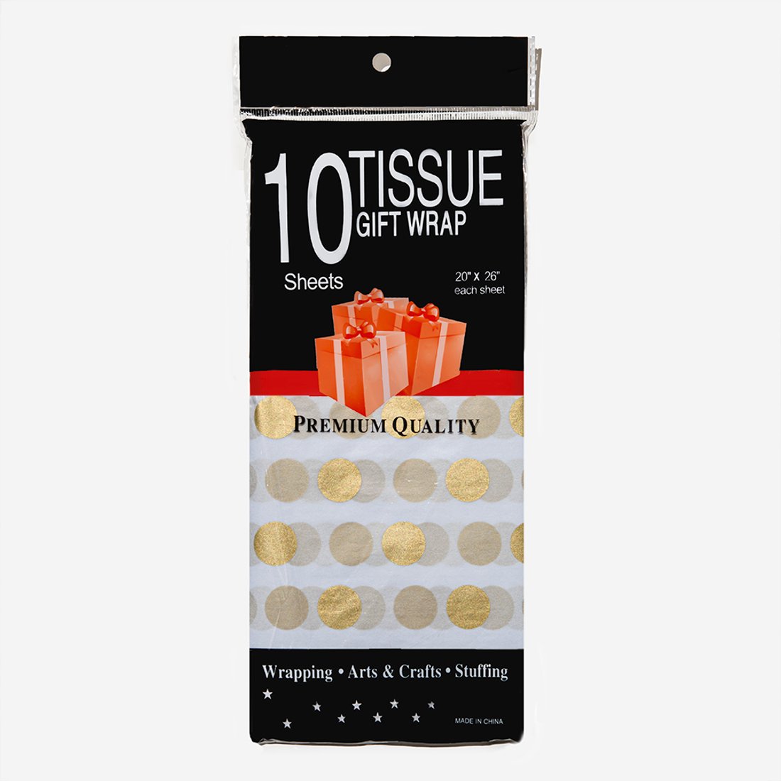 Тишью "Золотые шарики", 500*680мм