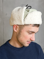 Шапка ушанка Город Горький зеленая