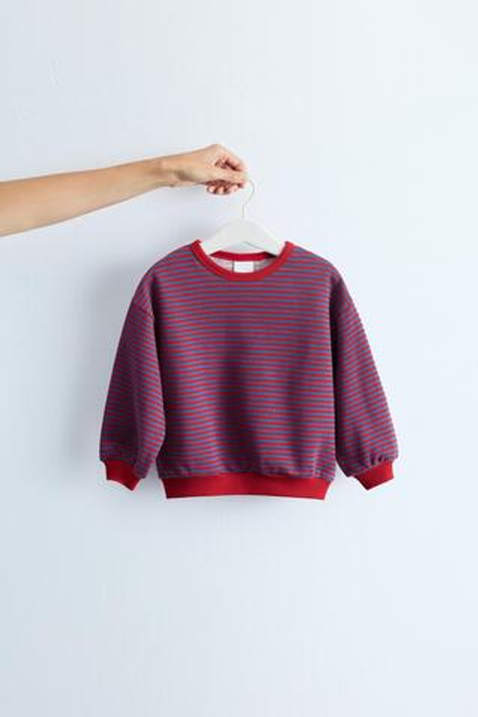 ZARA TIMELESS - ТОЛСТОВКА В ПОЛОСКУ, КРАСНЫЙ
