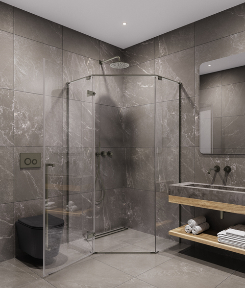 Timo Душевой угол TTSSP-90/13C-8, распаш 900*900*2000, проф никель, стекло проз 8 мм