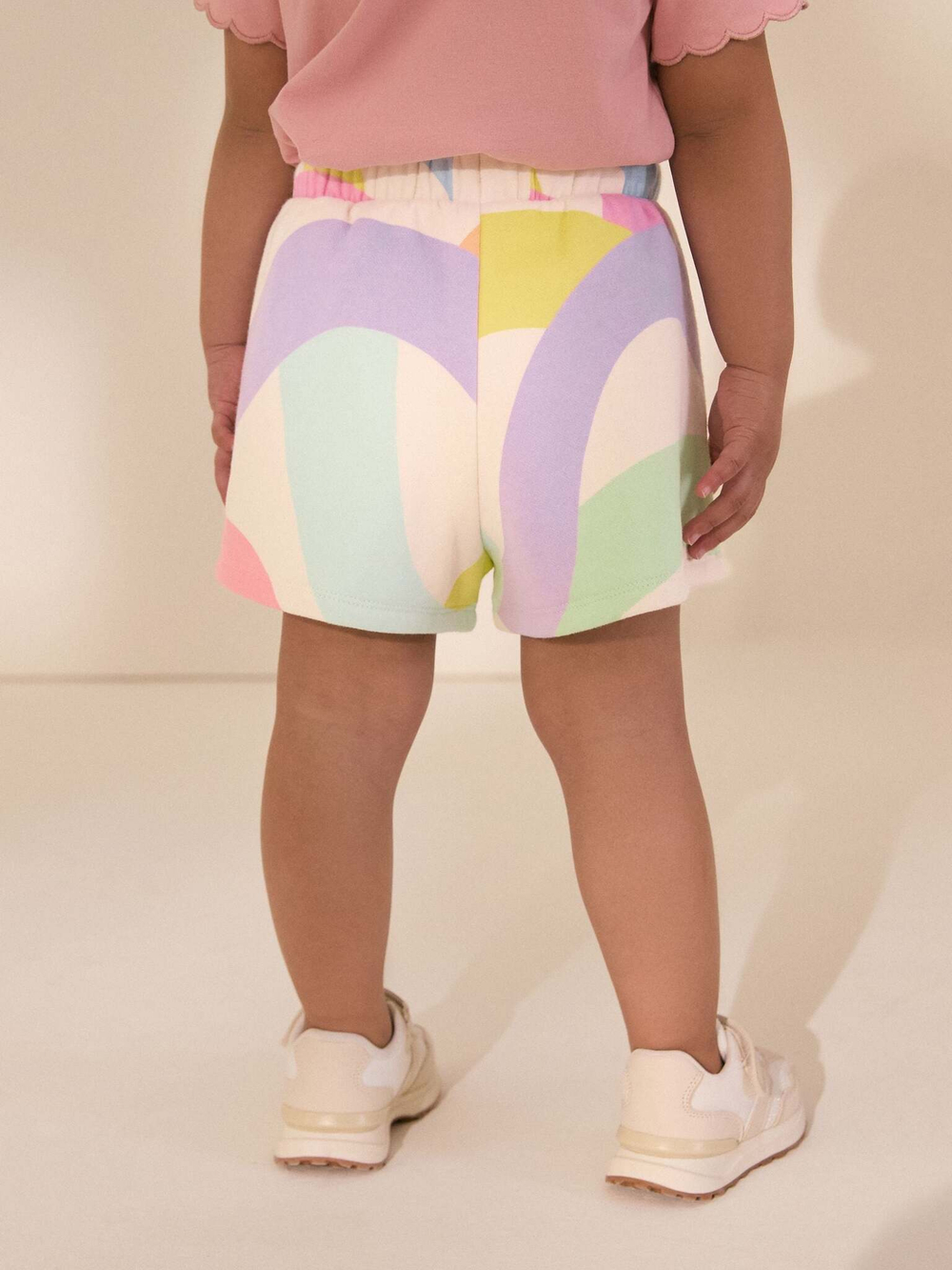 Шорты для девочки Next AD1-784, Молочный, Розовый, Голубой