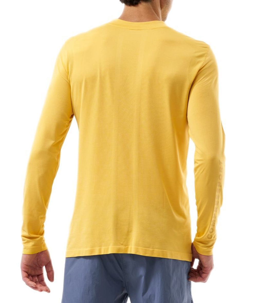 Теннисная футболка Compressport Performance Long Sleeve - ceylon yellow