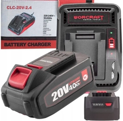Литий-ионный аккумулятор Worcraft 20В 4 Ач + з/у Worcraft CLC-20V-2.4 20 В