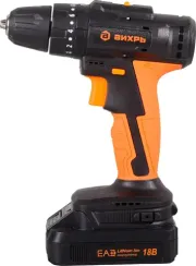 Аккумуляторный дрель-шуруповерт "ВИХРЬ" ДА-18Л-2КУ/Б