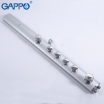 Смеситель GAPPO душевая система, смеситель, матовый хром, излив G2416