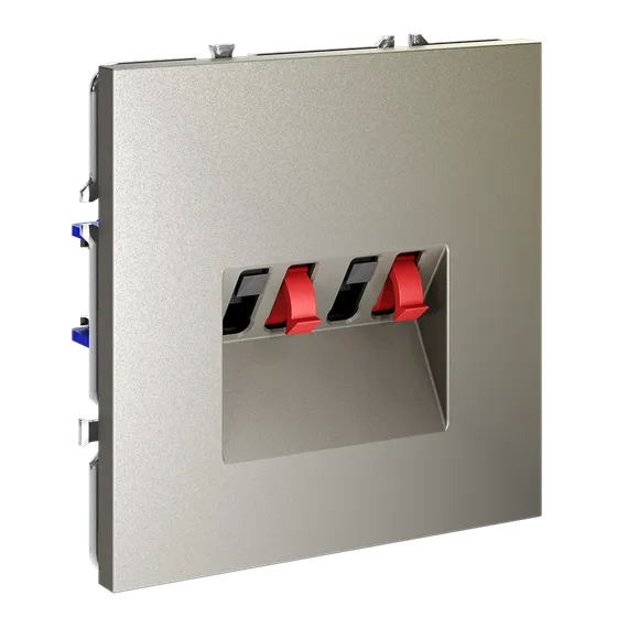 Розетка акустическая встраиваемая VOLTUM S70 4-местная, (шелк) vls060304