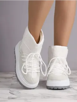 Зимние угги натуральный мех на платформе