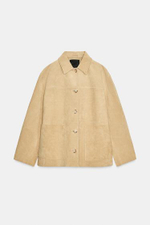 СУЭТОВАЯ КОЖАНАЯ КУРТКА ZW COLLECTION LIMITED EDITION - ZARA
