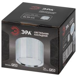 Светильник настенно-потолочный спот ЭРА OL39 CH под GX53 IP20 хром