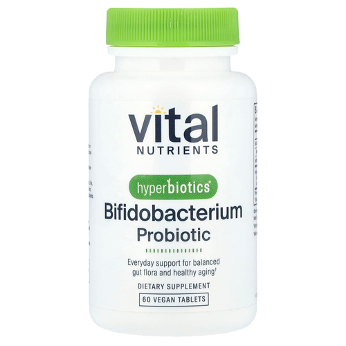 Vital Nutrients, Hyperbiotics®, пробиотик бифидобактерий, 60 веганских таблеток