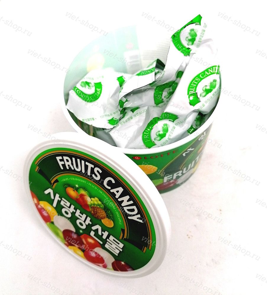 Карамель фруктовая Fruits Candy Lotte, Корея, 187 гр.