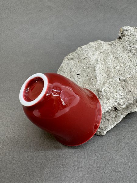 Чашка красная, фарфор, 50мл
