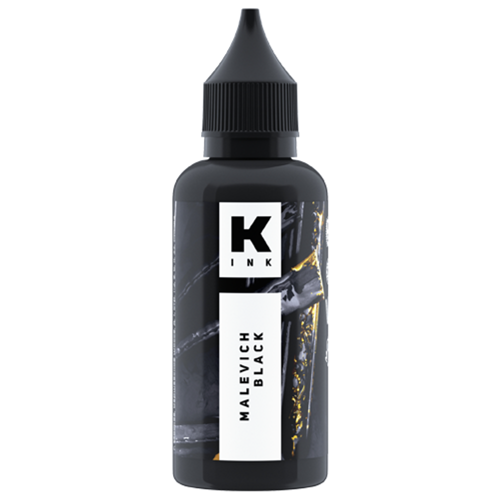 Малевич Черный КРАСКА Tattoo Ink , 50мл