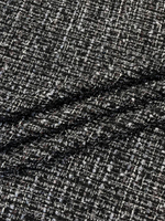 Твид вискоза с п/э и люрексом Chanel серебристо-черный