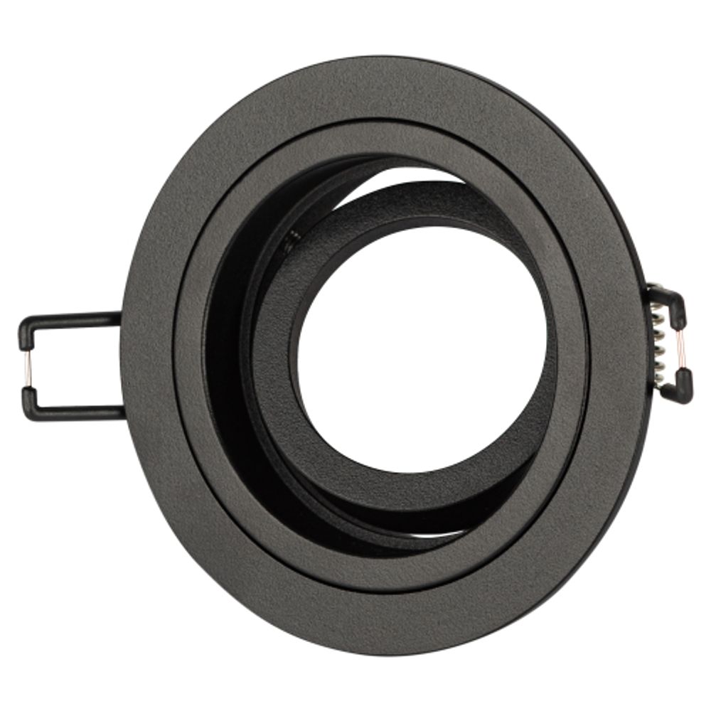 Светильник встраиваемый алюминиевый ЭРА KL84 BK под лампу MR16 GU5.3 черный | Алюминиевые встраиваемые светильники