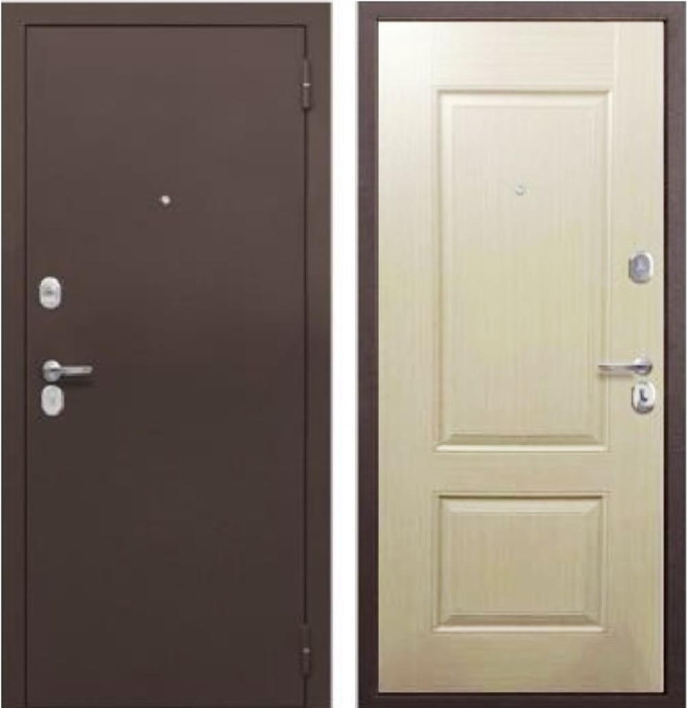 Дверь входная 7см Тайга антик медный  /бежевый клен/каштан