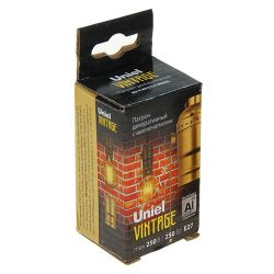 DLC-V-H01Z-E27 BRONZE Патрон декоративный. серия Vintage. Выключатель шнуровой цепочка. Материал алюминий. Цвет бронза. ТМ Uniel.