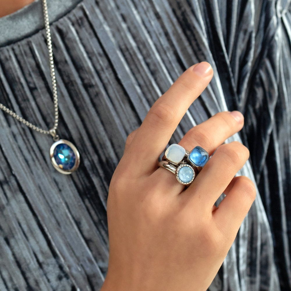 Кольцо Qudo FIRENZE 19 (S) Light Sapphire 107000/40-4715 19 размер 19