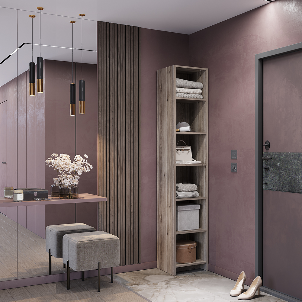 Пенал стеллаж Пандора ПН-03 Дуб смоки